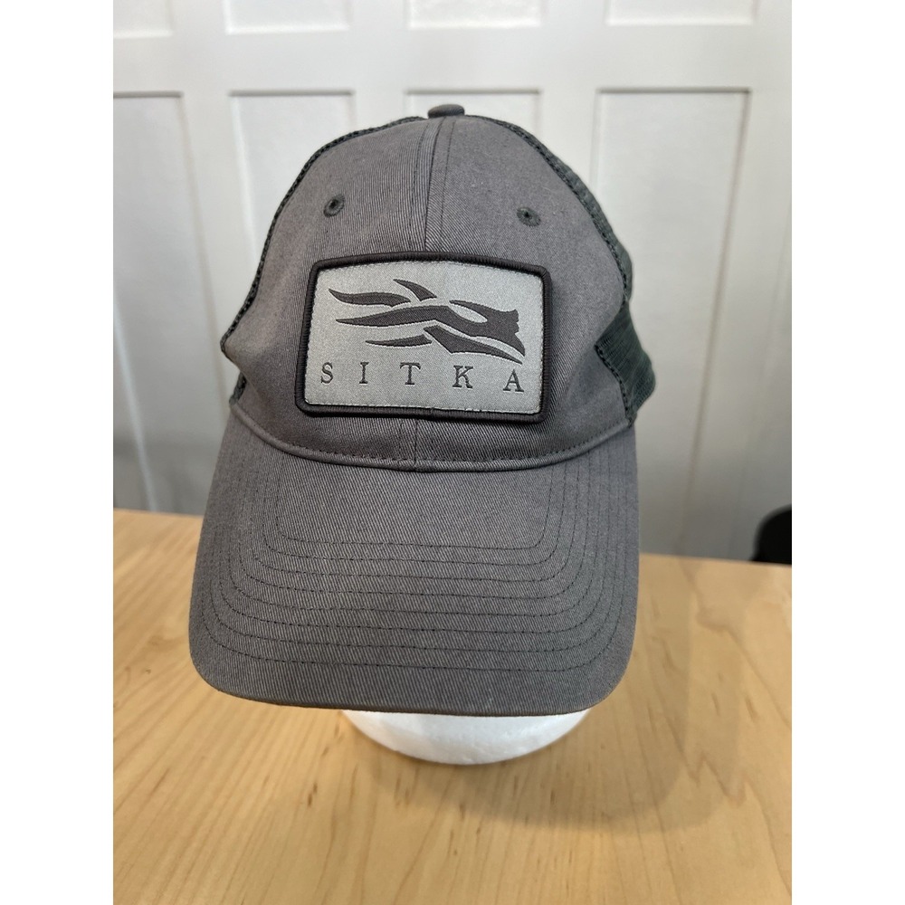 Sitka Men's Gray White Solid Trucker Hat Mesh Back Adjustable One Size